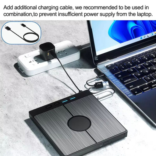 7-in-1 External  Ray Optical Drive Portable Bluray Player CD DVD Recorder Burner Reader for PC Laptop Windows 2