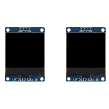 2pcs 1.5 Inch 4PIN OLED Module Display Screen SH1107 Drive IC 128x128 IIC I2C Interface for 51 STM32 P22101 P22102