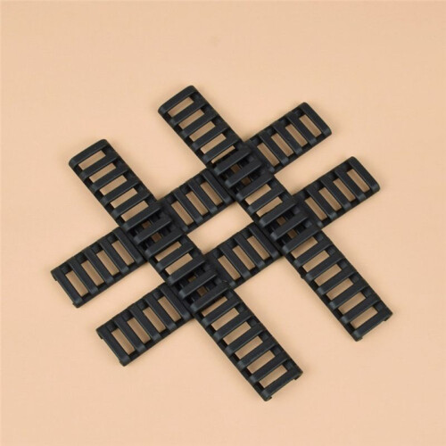 8 Pezzi Polymer Soft Easy Install Ladder, 18 Slot,Nero 2