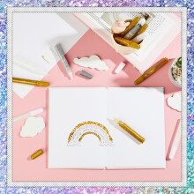 Lot de 60 Bâtonnets de Colle Pailletée Lavables, 10 Ml Chacun, pour Vos Projets Artistiques DIY, 3 Couleurs