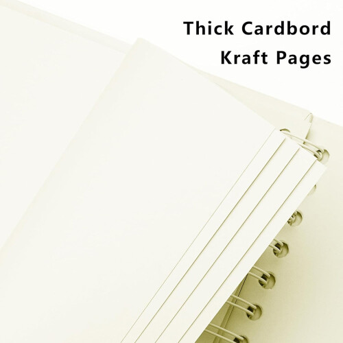 Άλμπουμ Scrapbooking DIY με σκληρό εξώφυλλο 7x7 ιντσών, 20 φύλλα, λευκό 2