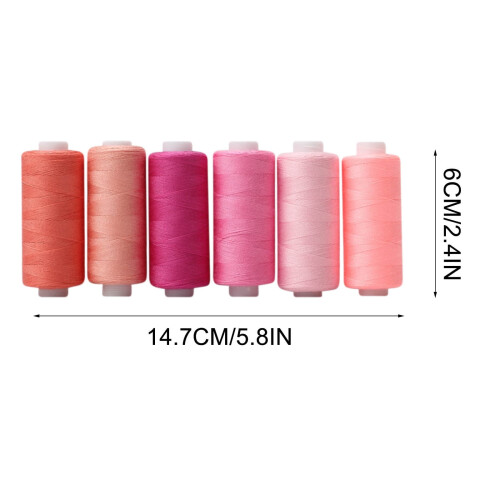 XiYing Polyester Sewing Thread 36-Color 400 Yards 6-Pack 2