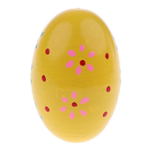 3x Wood Hand Shaker Egg Intelligence Percussion Toy for Early Learning Yellow_M 2