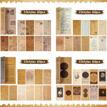 240 Pezzi di Carta per Album Vintage Diario Vintage Materiale per Scrapbooking Lettera di Carta Decorativa per Artigianato Artistico