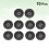 10 stk. 5 cm runde treknapper med 4 hull brune 4