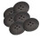 10 stk. 5 cm runde treknapper med 4 hull brune 5