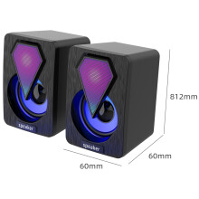 Wired Speakers Laptop Speakers, Colorful Lighting Speakers, 3D Surround Sound Subwoofer Speakers