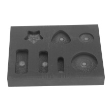 7Cavity Black Graphite Mold for High Temperature Metal Refining Crafts