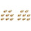 16Pcs Socket Cover Cap Gold Plated RCA Cap Plug Short-Circuit Socket Phono Connector Shielding RCA Shielding Plug 1