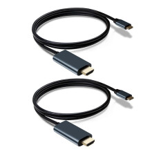 2X Adattatore Cavo USB C A Adattatore Cavo 4K 60Hz 3 Compatibile per Telefono Android ChromeBook Ecc