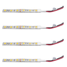 4X 10cm Impermeabile Bianco Caldo 5050 Ha Condotto Le Luci di Striscia 12V Caravan Boat Car
