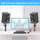 Studio-Grade Clamp Mount Speaker Stand Height Adjustable Desktop Platform for Studio Monitors Computer Speakers 2