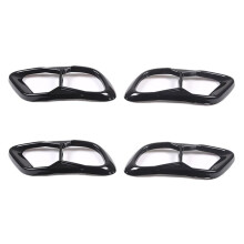 4x for X5 G05 X6 G06 X7 G07 2019-2022 (M60) Car Tail Muffler Exhaust Pipe Output Cover Trim Accessories - Black