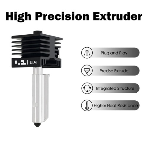Kit com 3 Hotends de 0,2/0,4/0,6 mm para Cabeça de Impressão para Bambu P2S/H2S/H2D/A1/A1 com  Bicos de Aço Endurecido 1