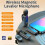 Professional Wireless Lavalier Microphone System with  Noise Reduction LED Power Display for Live Streaming Vlog B 10