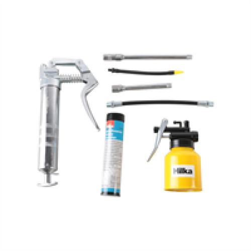 Hilka Hilka Tools Mini Grease Gun And Oil Can Set Silver 1
