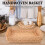 Handgewebter Rattan Gemüse- Und Obstkorb Beige Zuhause 8
