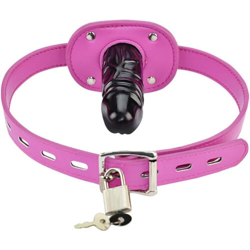 Ρυθμιζόμενο φίμωτρο από δέρμα PU με λουράκι που κλειδώνει, αναπνεύσιμο αξ 1
