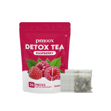 Himbeer-Kräuter-Detox-Tee, mildes, natürliches Getränk zur täglichen Körperpflege