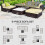6-piece rattan sofa and coffee table set, brown 5