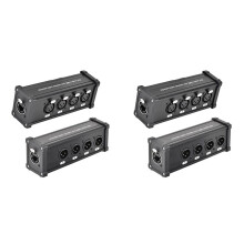 2X Prolunga per Cavo Ethercon un 3 Pin un 4 Canali, Prolunga Multipla per Cavo di Rete XLR per Illuminazione Scenica e Studio di Registrazione, XLR,