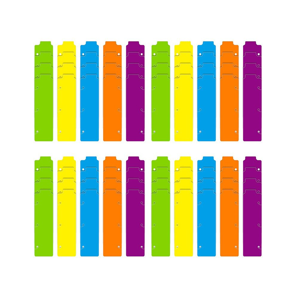 80 Pieces Snap-In Plastic Bookmark Binder Dividers Snap In Bookmark For Planner Multicolor Plastic Bookmark 4711641804372