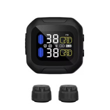 Motorfiets TPMS-Systeem met 2 Externe WI-Sensoren en LCD-Display