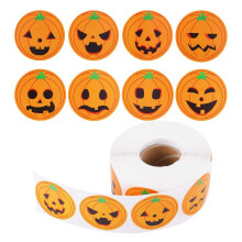 500PCS 3.8 cm Halloween Children's Toy Thank You Decoration Sticker Label, Used for Gift Wrapping Paper, Envelopes