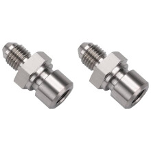 2X Raccordo Adattatore per Tubo Freno 4AN Maschio A M10x1.0 Femmina Svasato Metrico Invertito In Acciaio Inossidabile