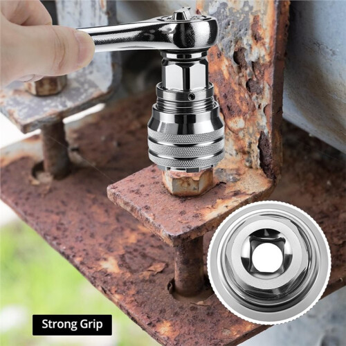 Universal Adjustable Socket Wrench, 10-19mm Multi-Function Socket, 3/8" Drive Manual Socket Wrench