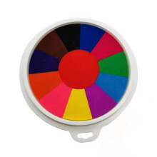 12 Colors Ink Pad Watercolor Paints Washable Stamp Pads for Kids for Paper Wood Fabric Scrapbook Painting