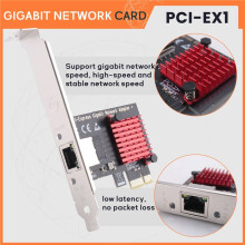 Tarjeta PCIE Tarjeta de Red Gigabit 10/100/1000Mbps RJ45 Tarjeta de Red con Cable PCI-E Adaptador de Red Tarjeta LAN