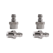 4 Pcs Universal 8mm Quick-Disconnect Plug Adapter, M11x1 Female Thread and External Thread for Carbon Dioxide Adapter