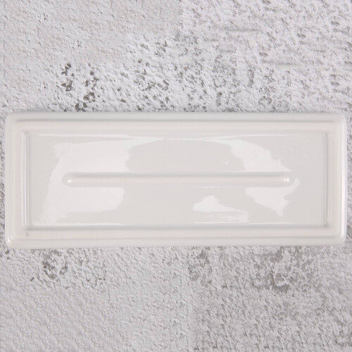 Rectangular Ceramic Tray Plate White Porcelain Rectangular Plate Mouthwash Cup Tray Bathroom Living Storage Tray 1
