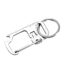Portachiavi da Pesca con Moschettone con Righello da 4 Cm Chiusura a Scatto con Fibbia Gancio Moschettone Strumento per Pesci Accessorio da Campeggio
