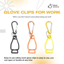 6Pcs Glove Clips for Work Glove Holders Glove Belt Clip with Metal Carabiners for Construction Worker Guard Labor