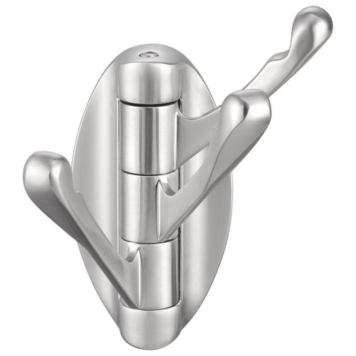 Angle Simple Bathroom Towel Hook,Metal Foldable Swivel Hook,Robe Coat Hanger for Wall,Brushed Nickel