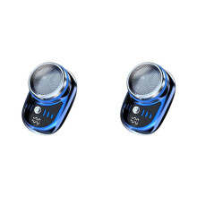 2X Rasoio Elettrico USB Ricaricabile Display Digitale Uomo Viaggio Portatile Staccabile Rasoio Barba Tagliacapelli,A