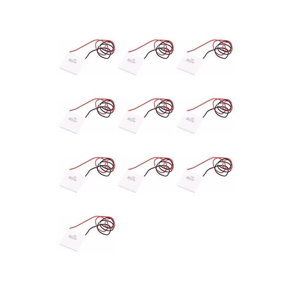 10X Thermoelectric Peltier Module, High Temperature Thermoelectric Power Generator Peltier Teg 150Celsius, 40X40mm White 4711832331038