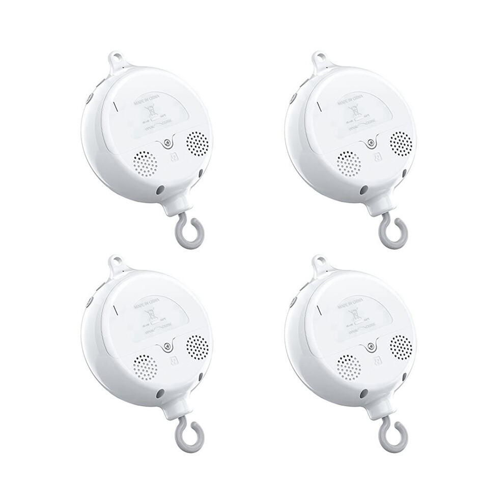 4X Crib Mobile Motor Baby Music Box Spinner with 3 Modes Volume Adjustable 12 Lullabies Auto-Off After 30 Minutes