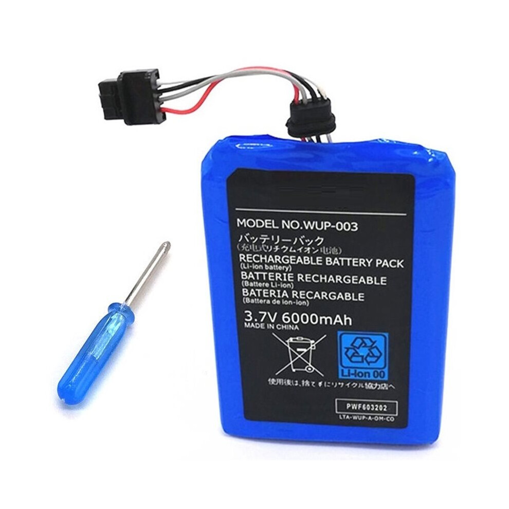 6000Mah For U Gamepad Battery, For U Battery Replacement Rechargeable Battery Pack Accessories 6031444465920