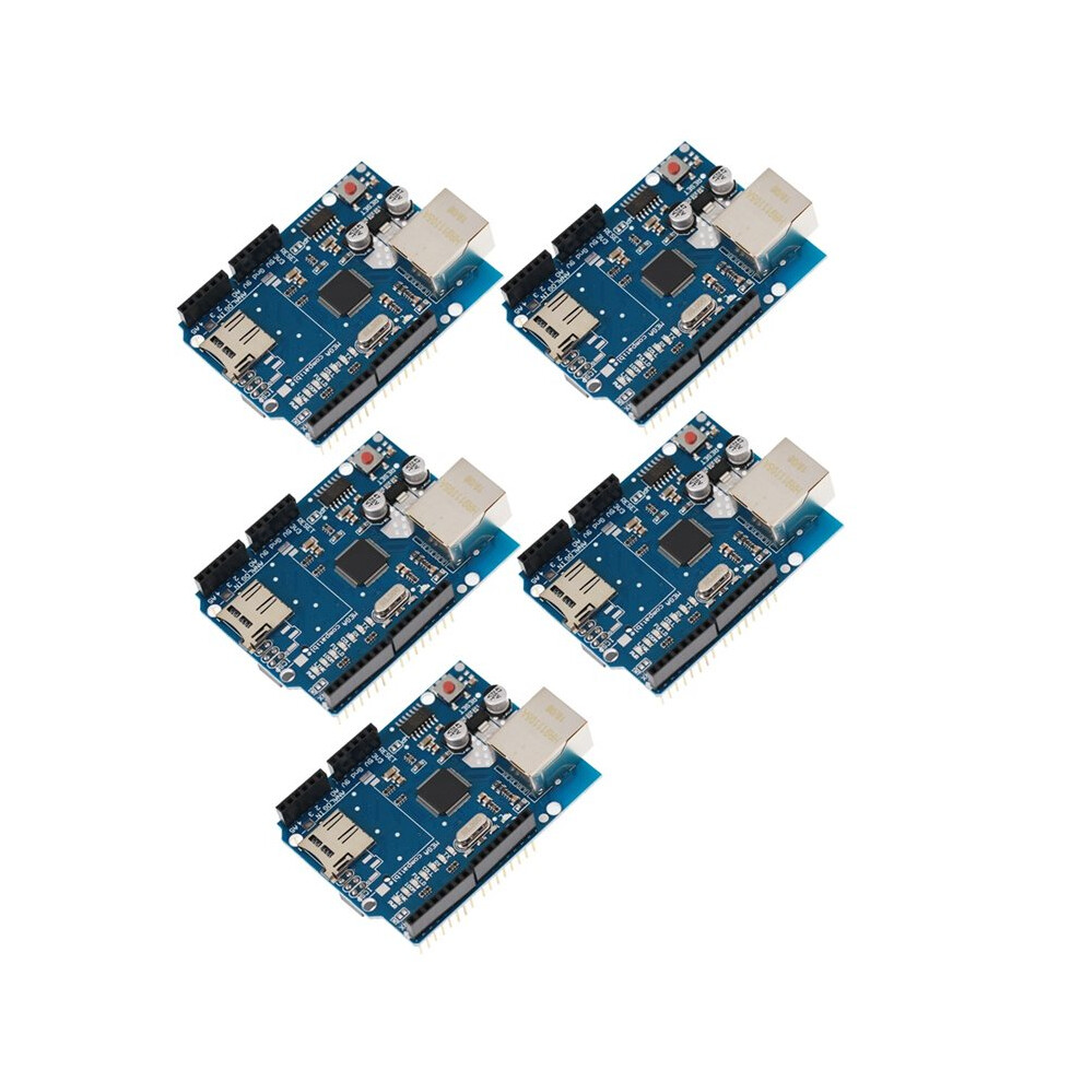 5Pcs For W5100 Ethernet Shield R3 & Mega 2560/1280 Network Development Board With R3 Compatibility 4713774076305