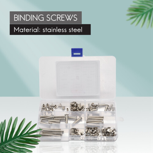 Chicago Screw Binding Screws Posts Assortment Kit for DIY Leather Bookbinding Crafts(120Pcs,M5) 1