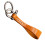 Genuine Leather Keychain Leather Key-light coffee silver buckle 1