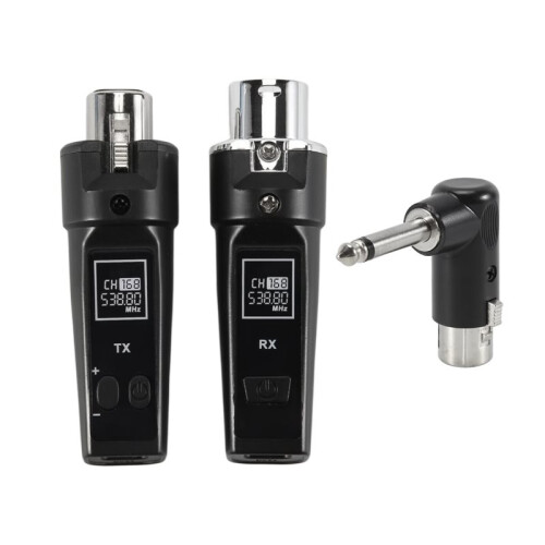 UHF Wireless Microphone Converter Adapter XLR Transmitter and Receiver for Dynamic Microphone Guitar Audio Mixer