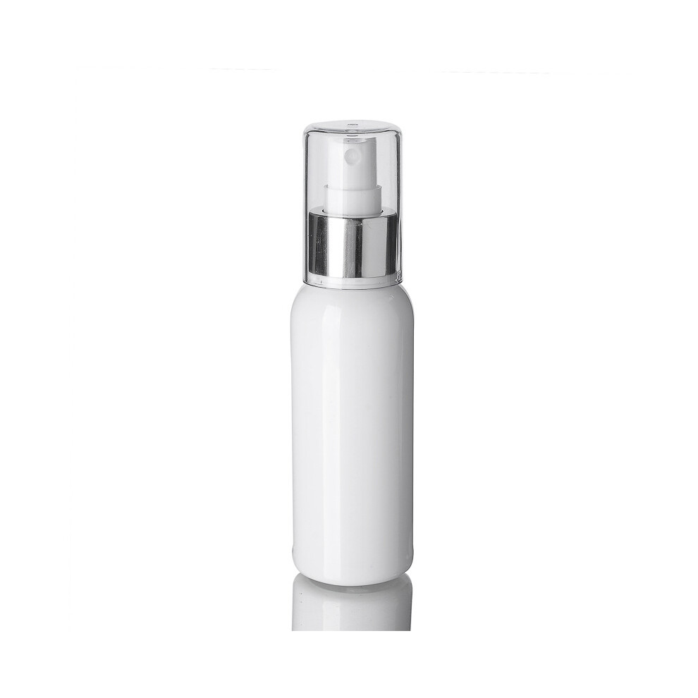 White 100Ml Spray Bottle Empty Plastic Fine Mist Travel Atomiser - Refillable & Reusable Travel Bottles
