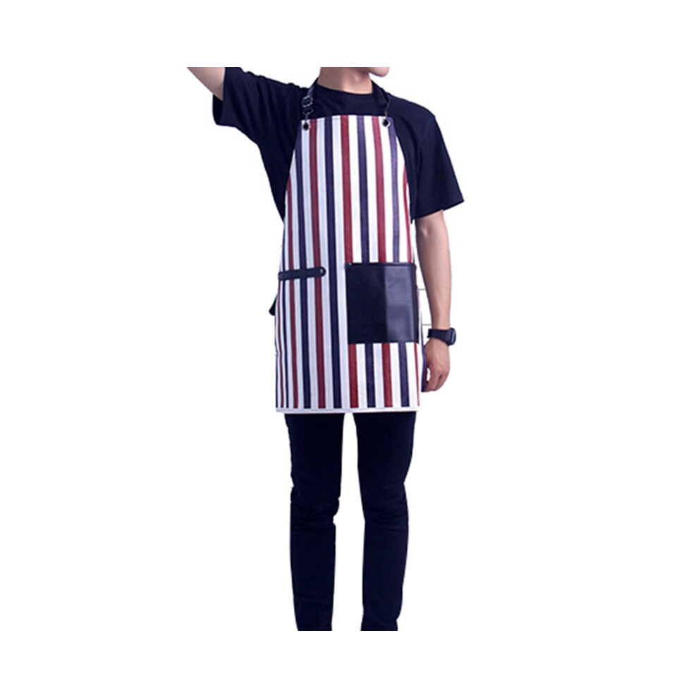 63x82CM Professional Waterproof Full Leather Hair Cutting Barber Salon Bib Stripes Hairstylist Stripes Apron Hairdressing Tools