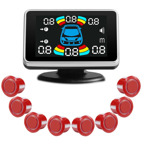 8 Parking Sensor Parktronic Automobile Reversing  Electronics Rear Auto Detector Backing Assistance Kit Buzzer D