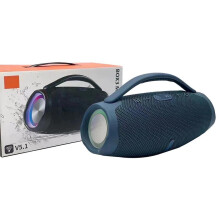(Red) Mini Warrior Gen 3 Wireless Bluetooth Speaker Portable Outdoor LED Speaker IPX7 Waterproof Bass Boombox3