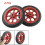 4 Pcs Replaceable Shopping Basket Cart 4.4 Inch Wheels Red Black 3
